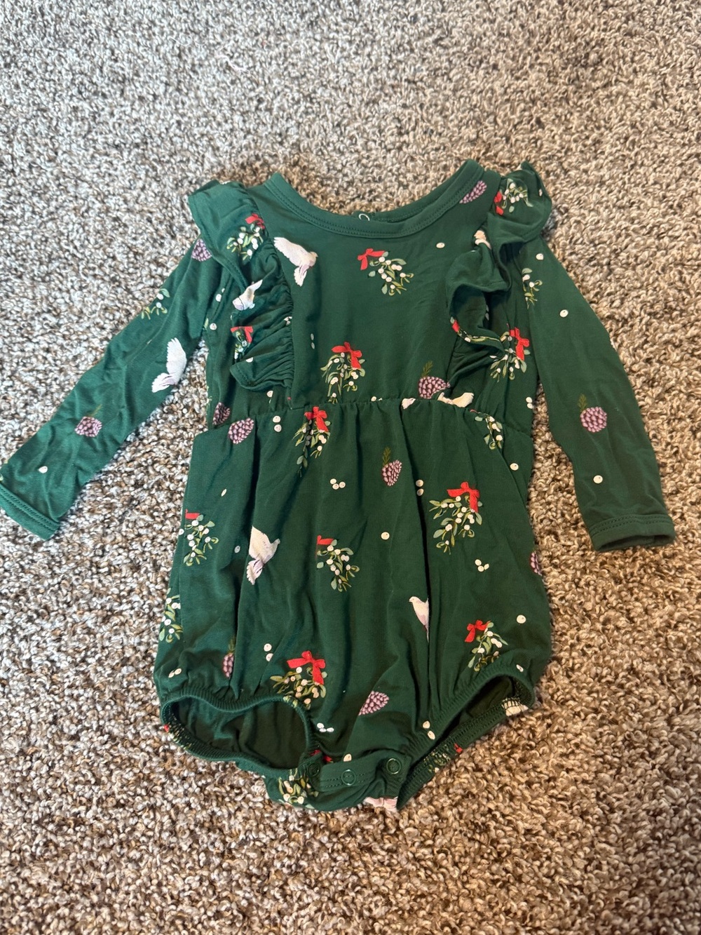 Kyte baby Christmas bubble dress bamboo size 6-12 months